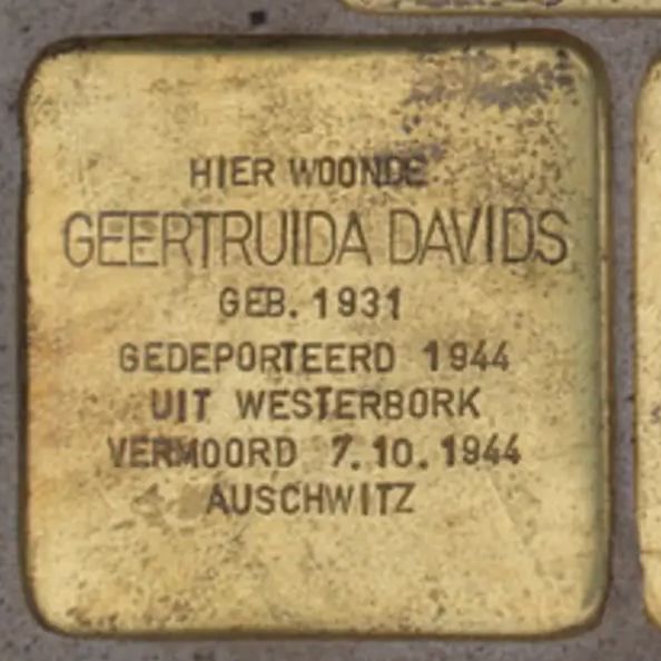Struikelsteen voor Geertruida Davids