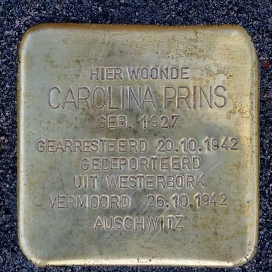 Struikelsteen voor Carolina Prins