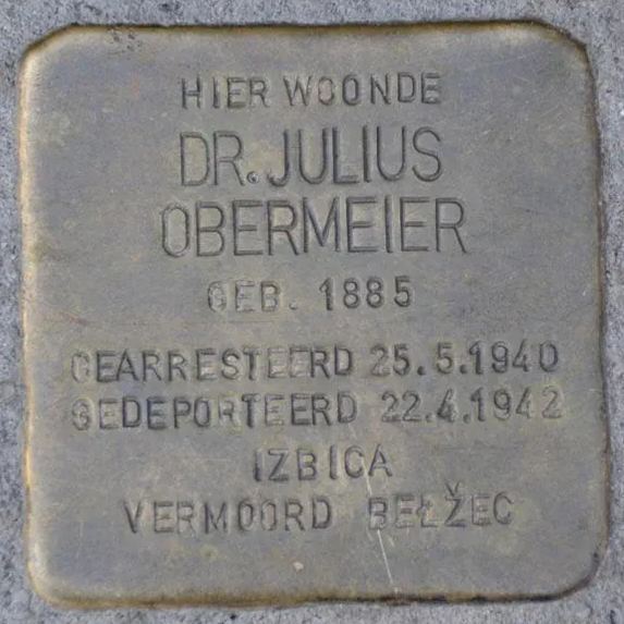 Struikelsteen voor Julius Obermeijer (Obermeier) (Obermeyer)
