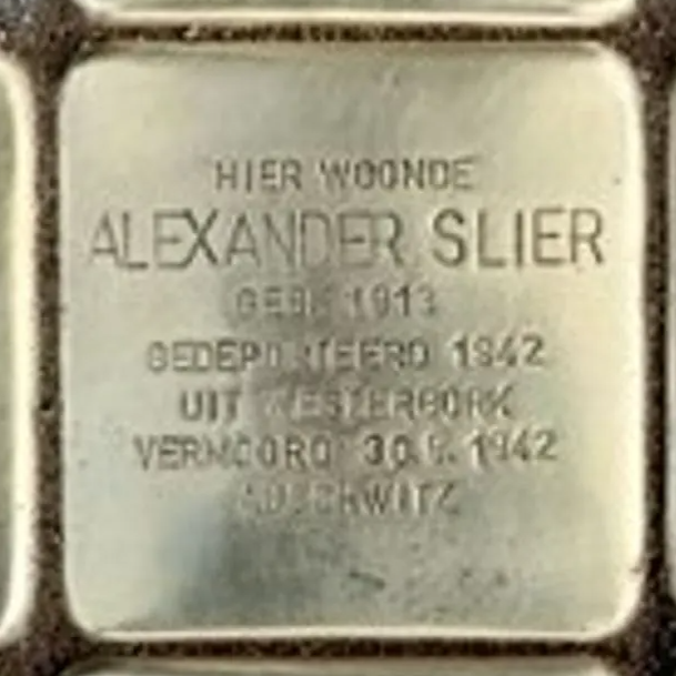 Struikelsteen voor Alexander Slier