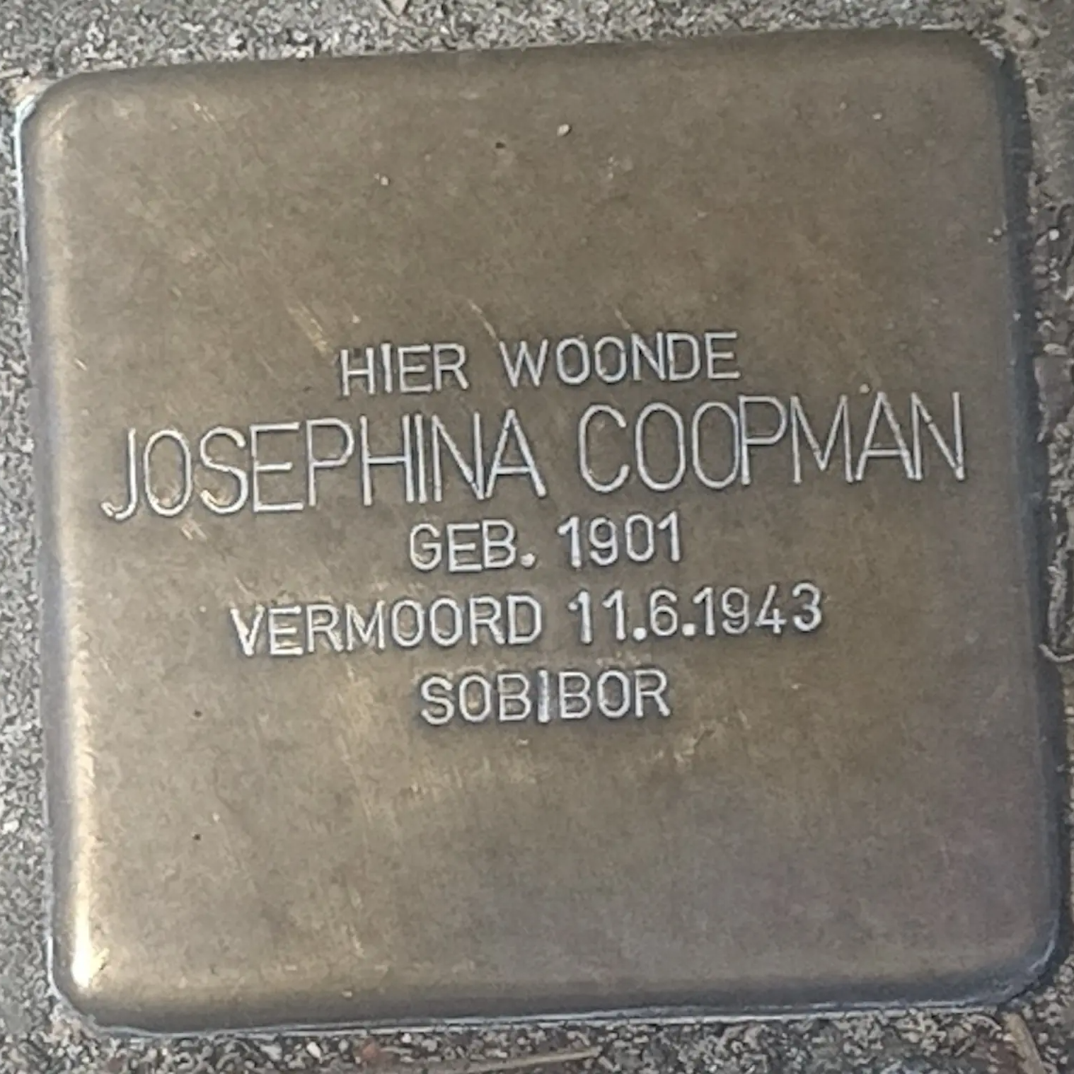 Struikelsteen voor Josephina Coopman