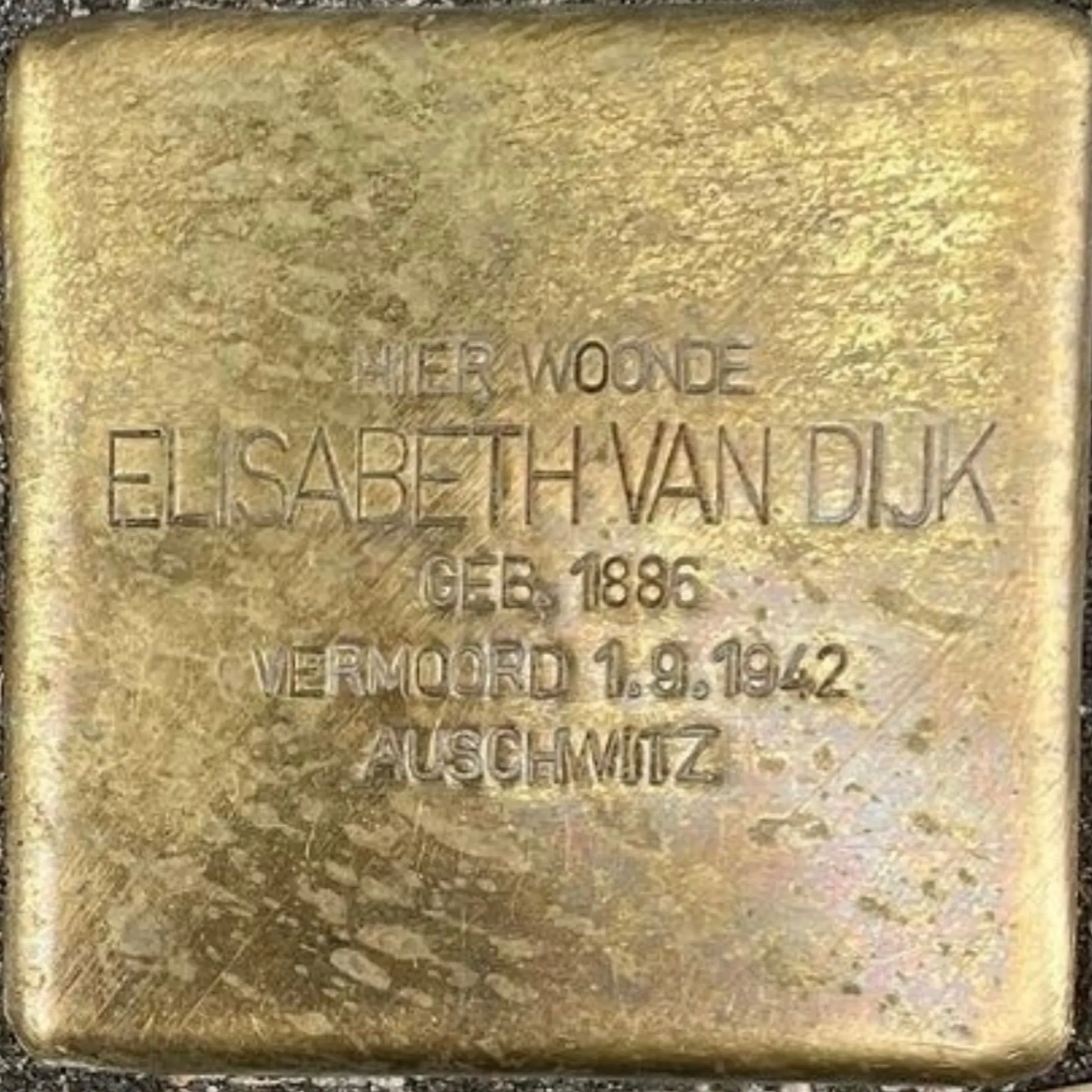 Struikelsteen voor Elisabeth van Dijk