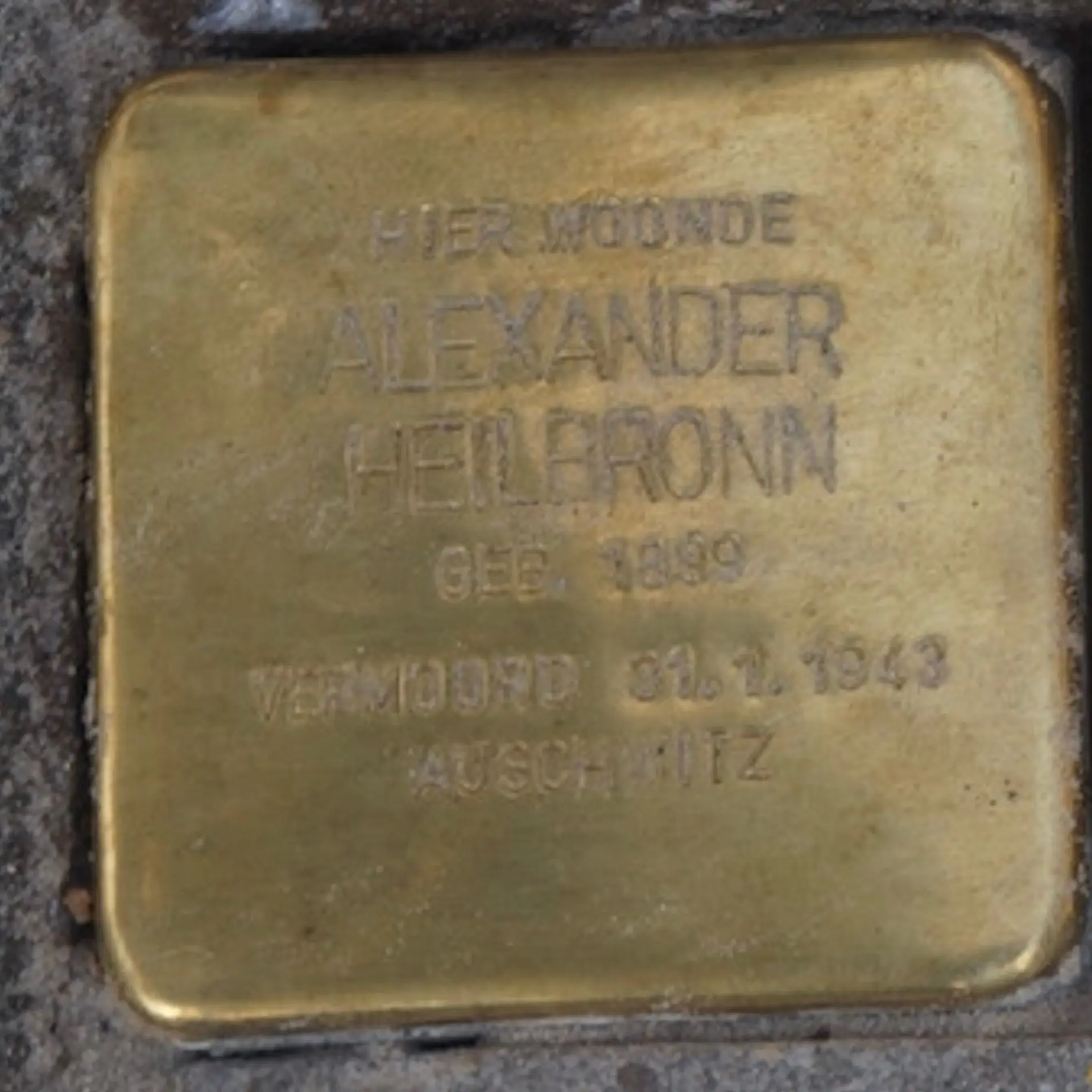 Struikelsteen voor Alexander Heilbronn