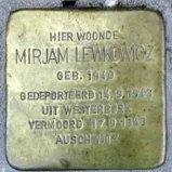 Struikelsteen voor Mirjam Lewkowicz