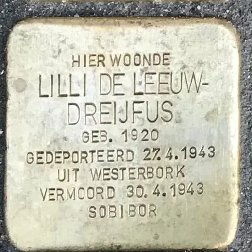Struikelsteen voor Lilli Marie de Leeuw-Dreijfus