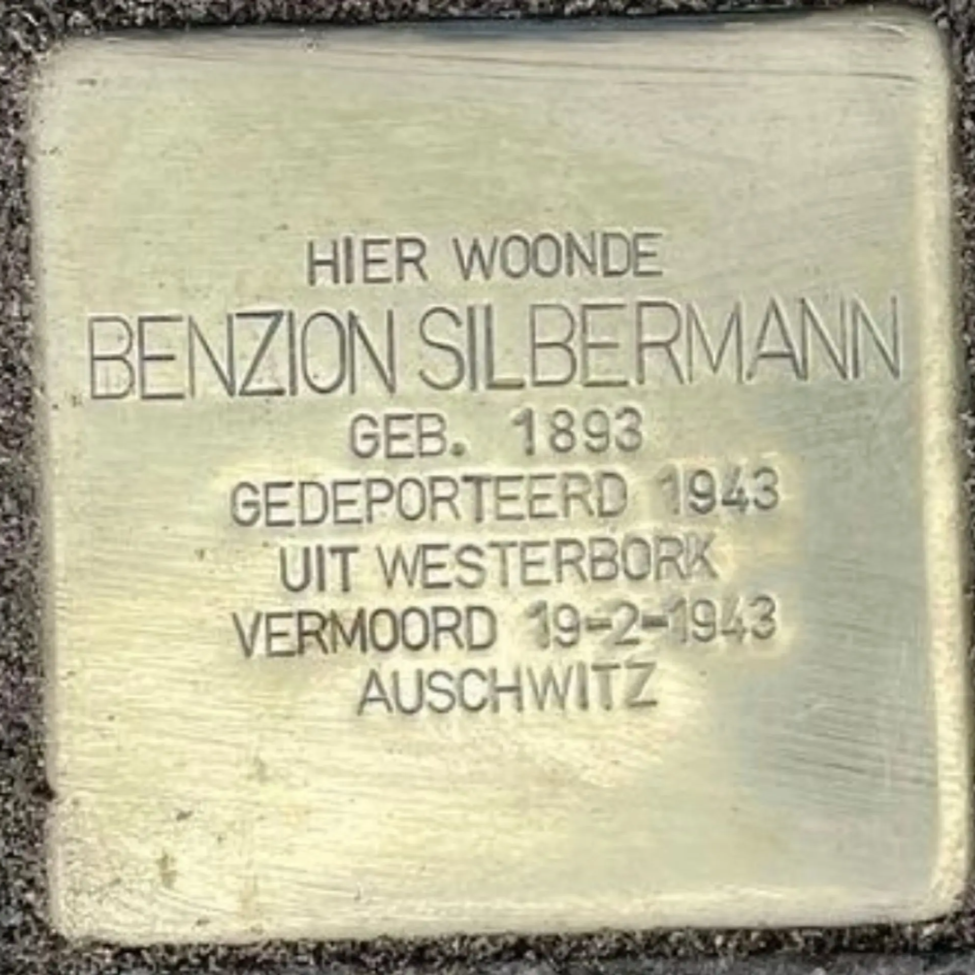 Struikelsteen voor Benzion Silbermann