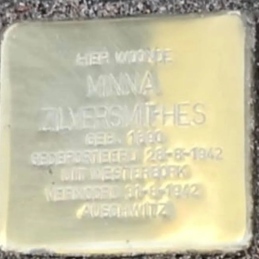 Struikelsteen voor Minna Zilversmit-Hes