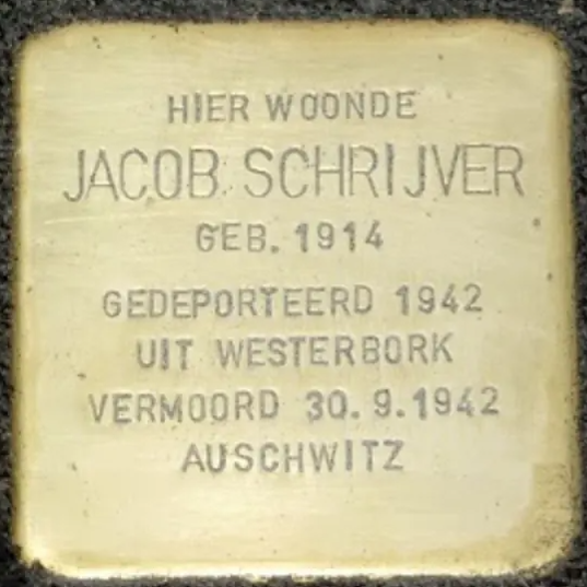 Struikelsteen voor Jacob Schrijver