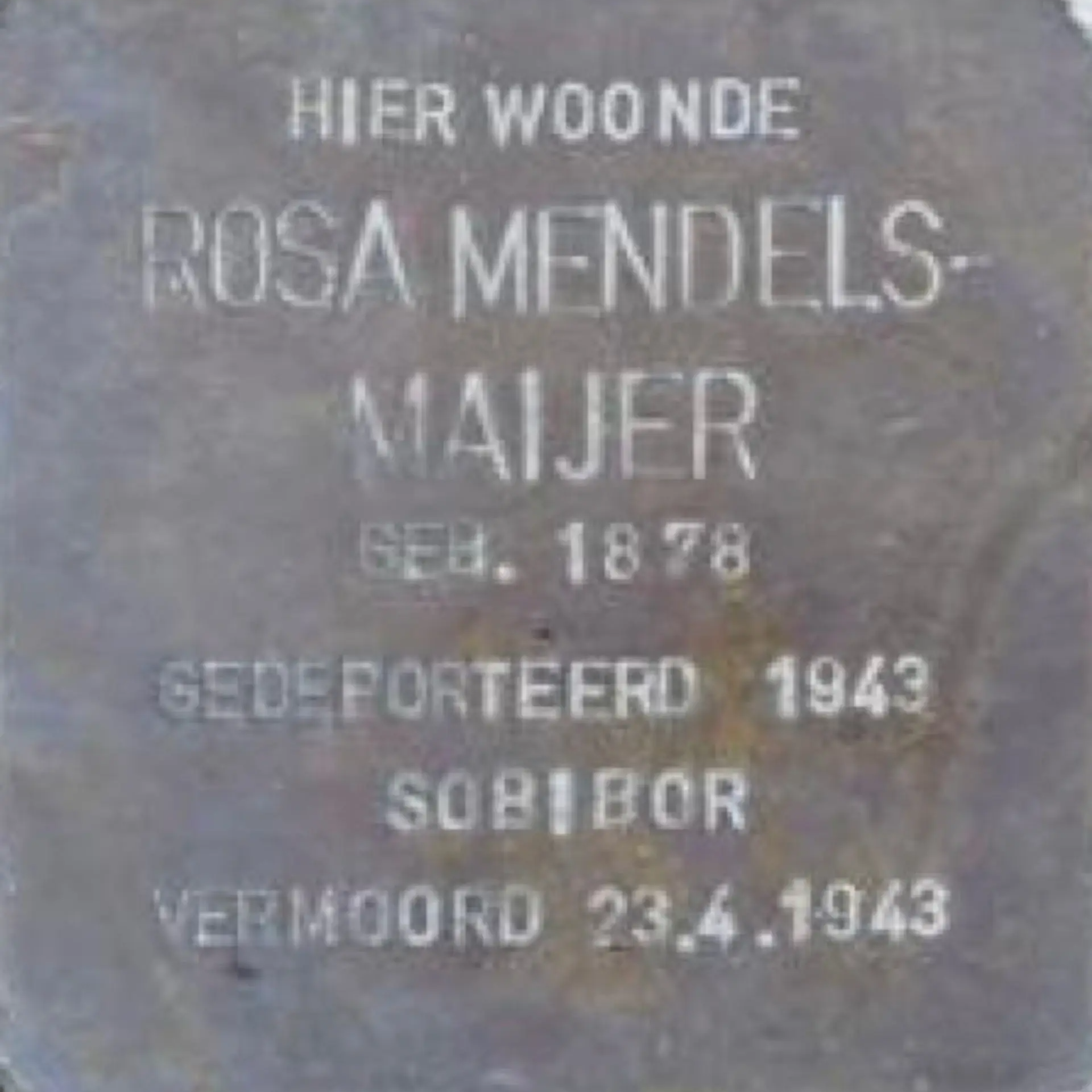 Struikelsteen voor Rosa Mendels-Maijer (Mayer)