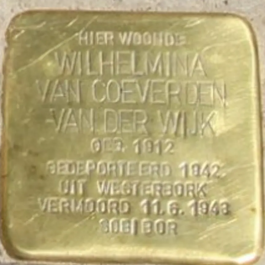 Struikelsteen voor Wilhelmina van Coeverden-van der Wijk