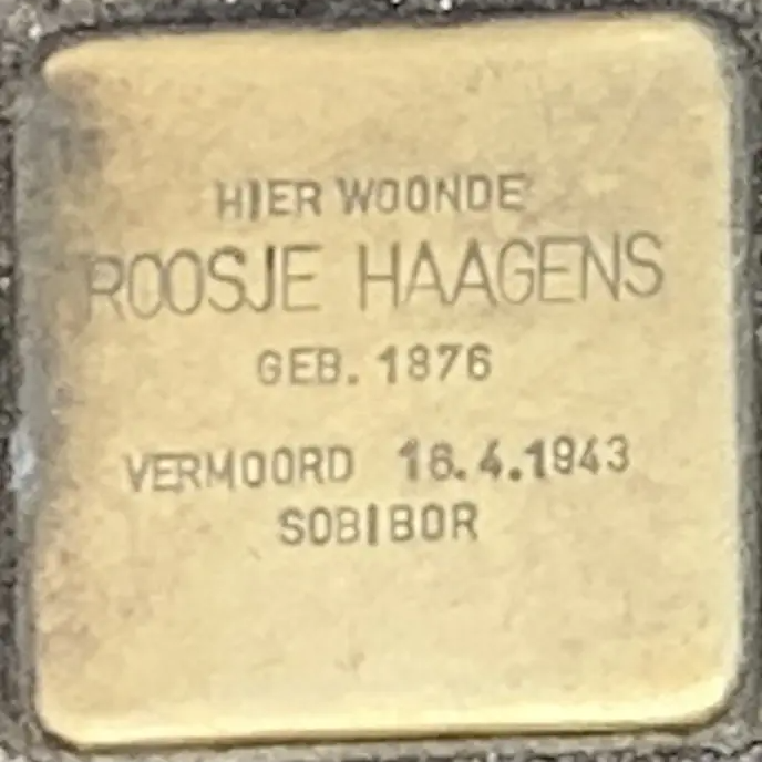 Struikelsteen voor Roosje Haagens