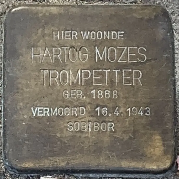 Struikelsteen voor Hartog Mozes Trompetter