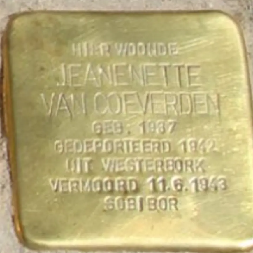 Struikelsteen voor Jeanette van Coeverden