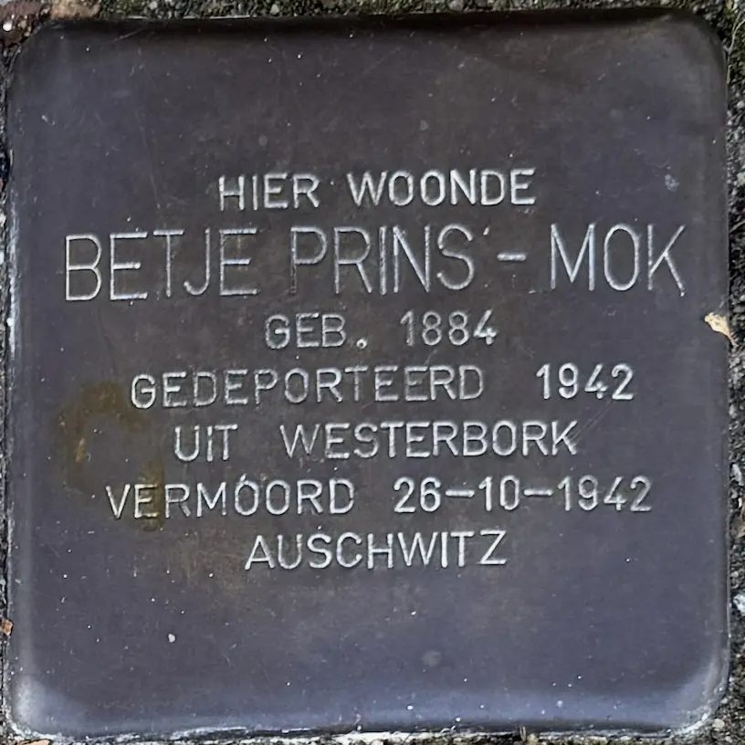 Struikelsteen voor Betje Prins-Mok