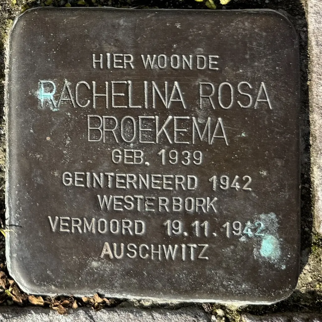 Struikelsteen voor Rachelina Rosa Broekema