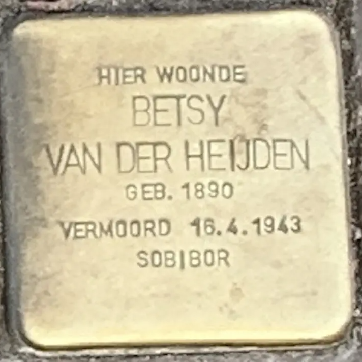 Struikelsteen voor Betsy van der Heijden