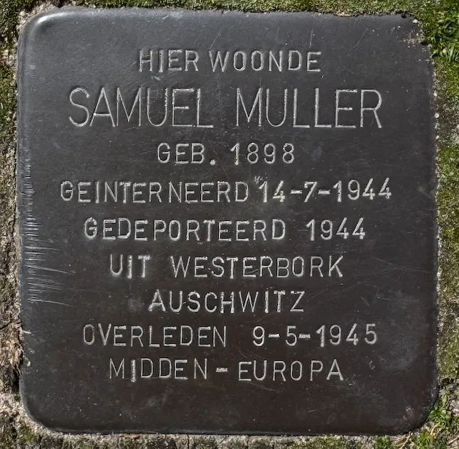 Struikelsteen voor Samuel Muller