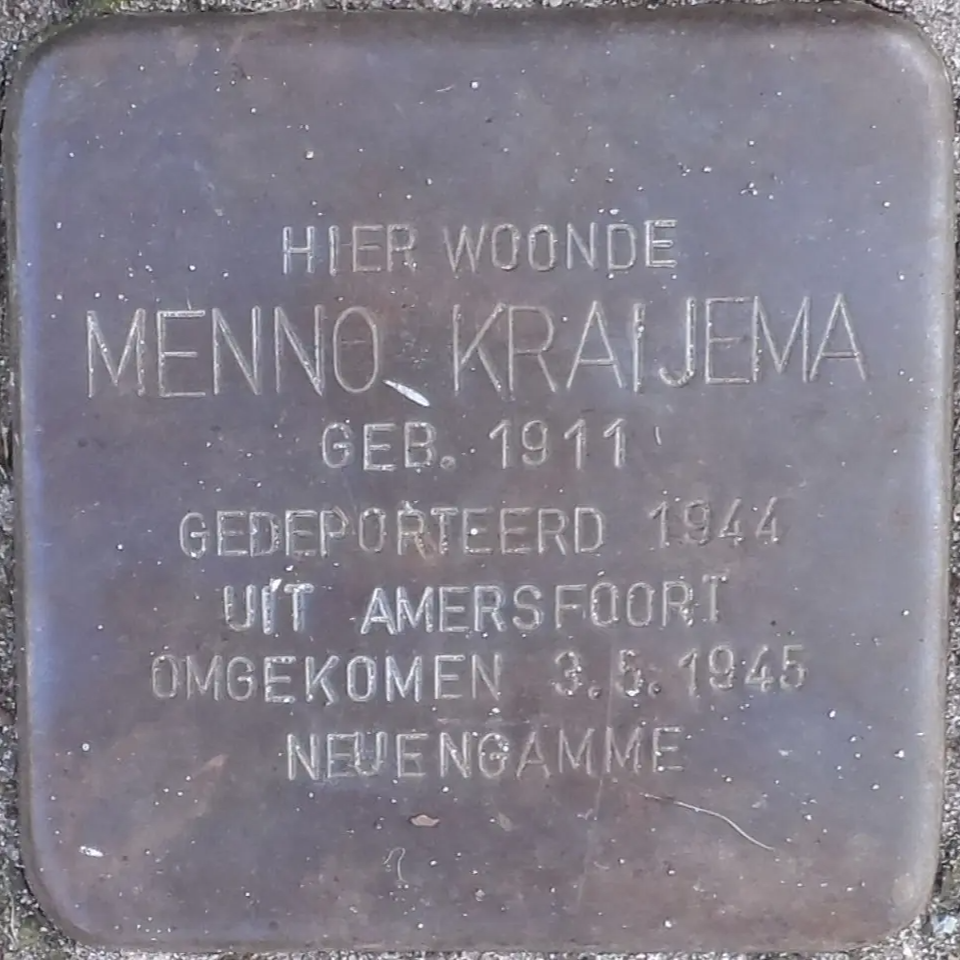 Struikelsteen voor Menno Kornelis Kraijema