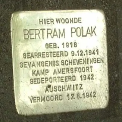 Struikelsteen voor Bertram Polak