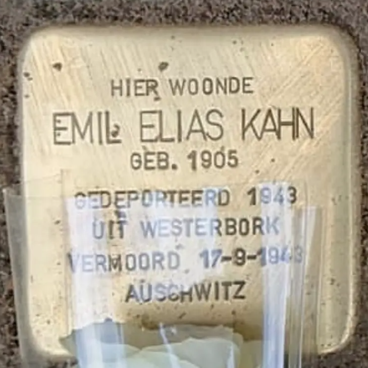 Struikelsteen voor Emil Elias Kahn
