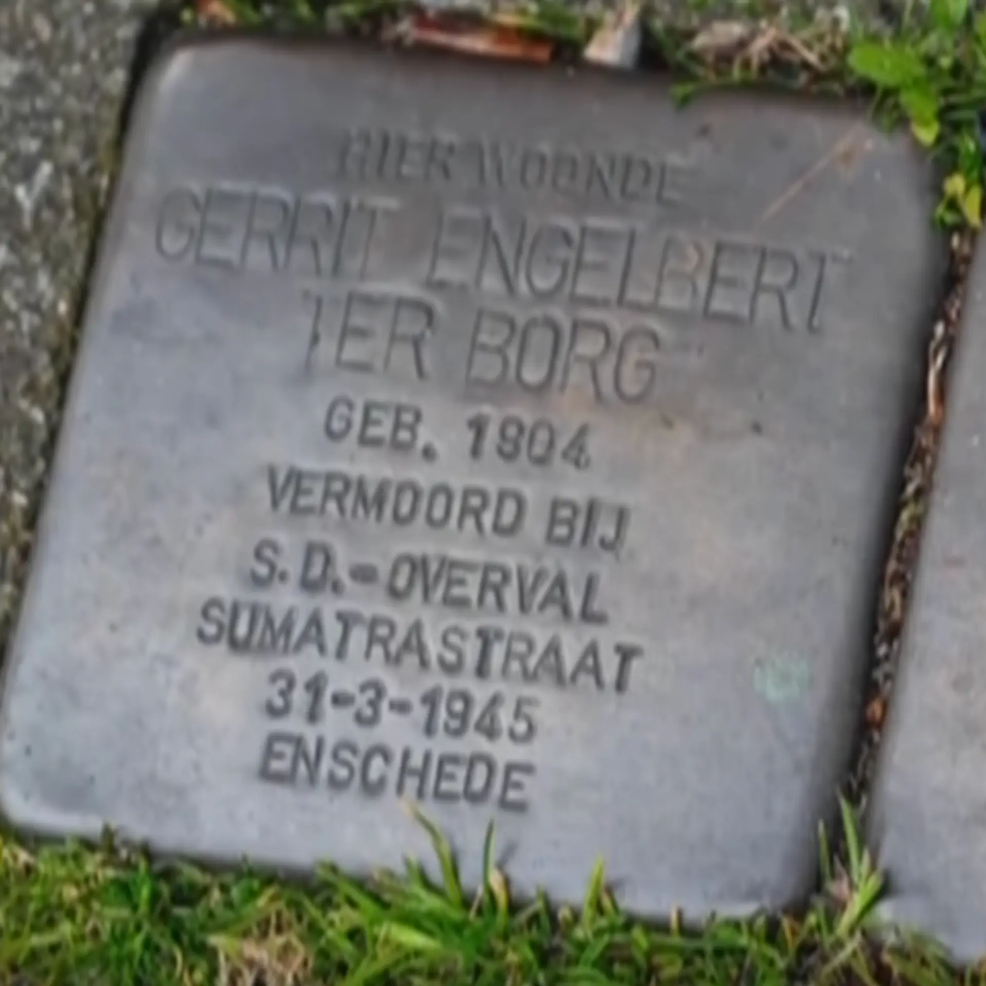 Struikelsteen voor Gerrit Engelbert ter Borg