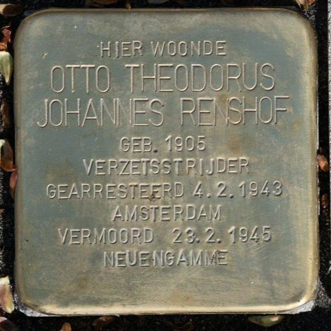 Struikelsteen voor Otto Theodorus Johannes Renshof