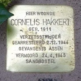 Struikelsteen voor Cornelis Hakkert