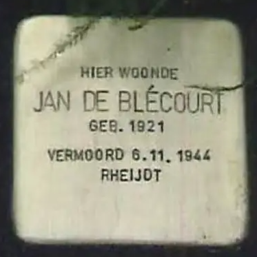 Struikelsteen voor Jan de Blécourt