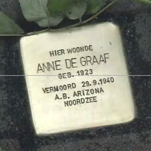 Struikelsteen voor Anne de Graaf