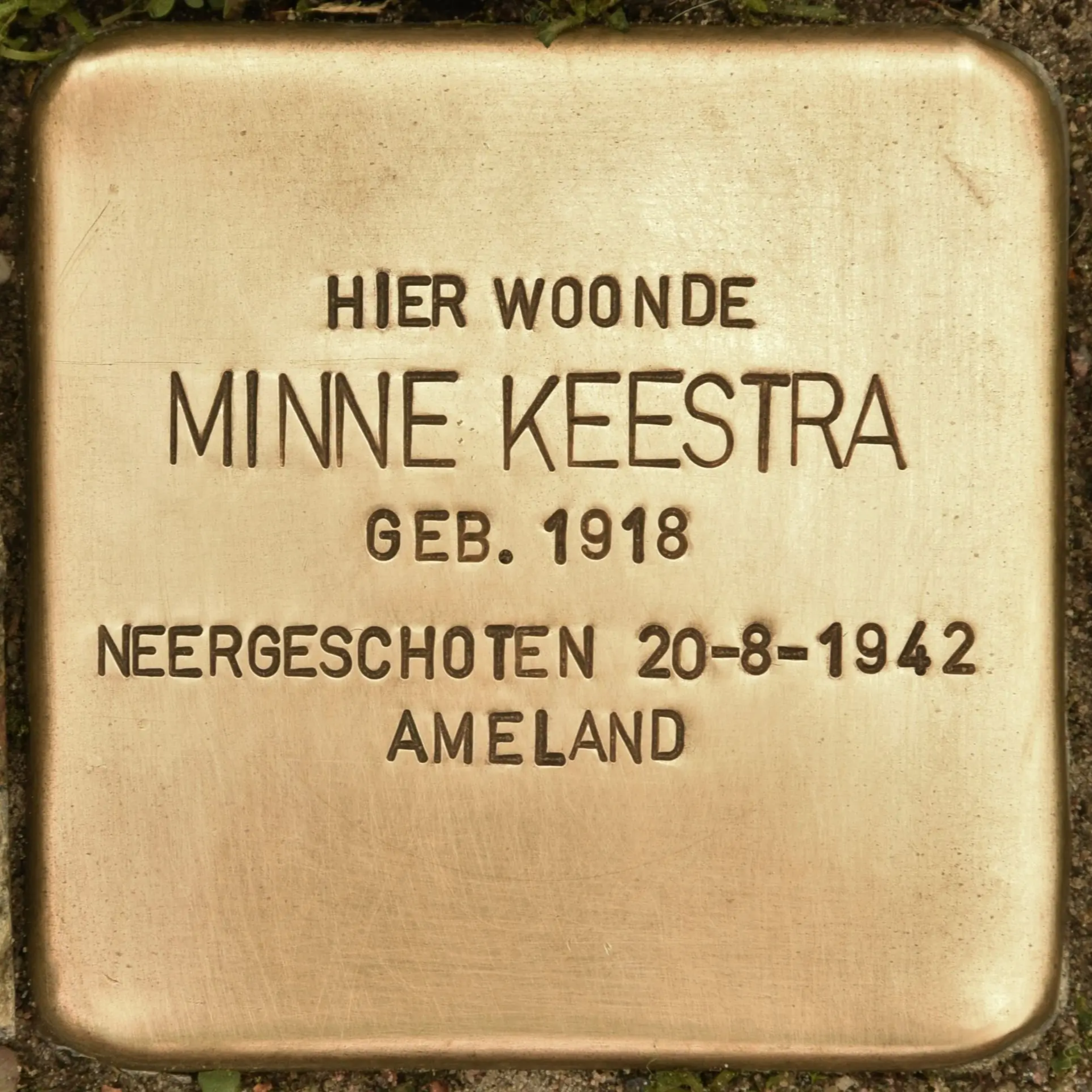 Struikelsteen voor Minne Keestra