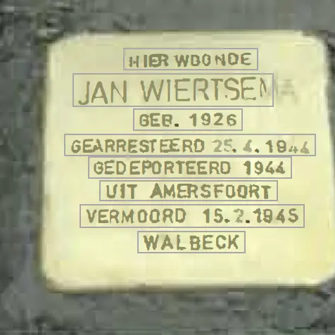 Struikelsteen voor Jan Wiertsema