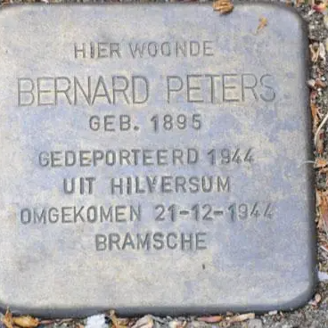 Struikelsteen voor Bernardus (Bernard) Peters