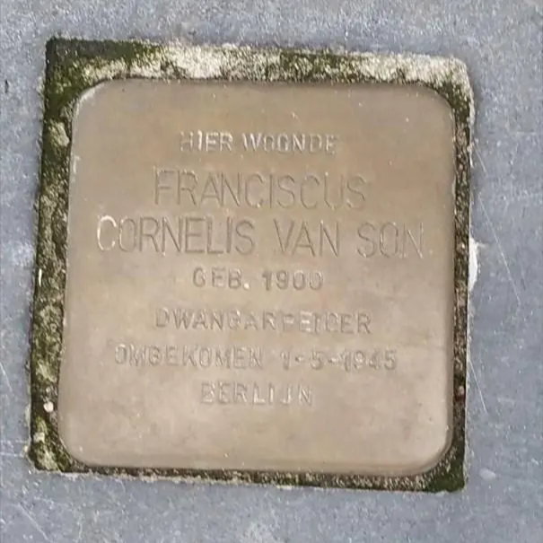 Struikelsteen voor Franciscus Cornelis van Son