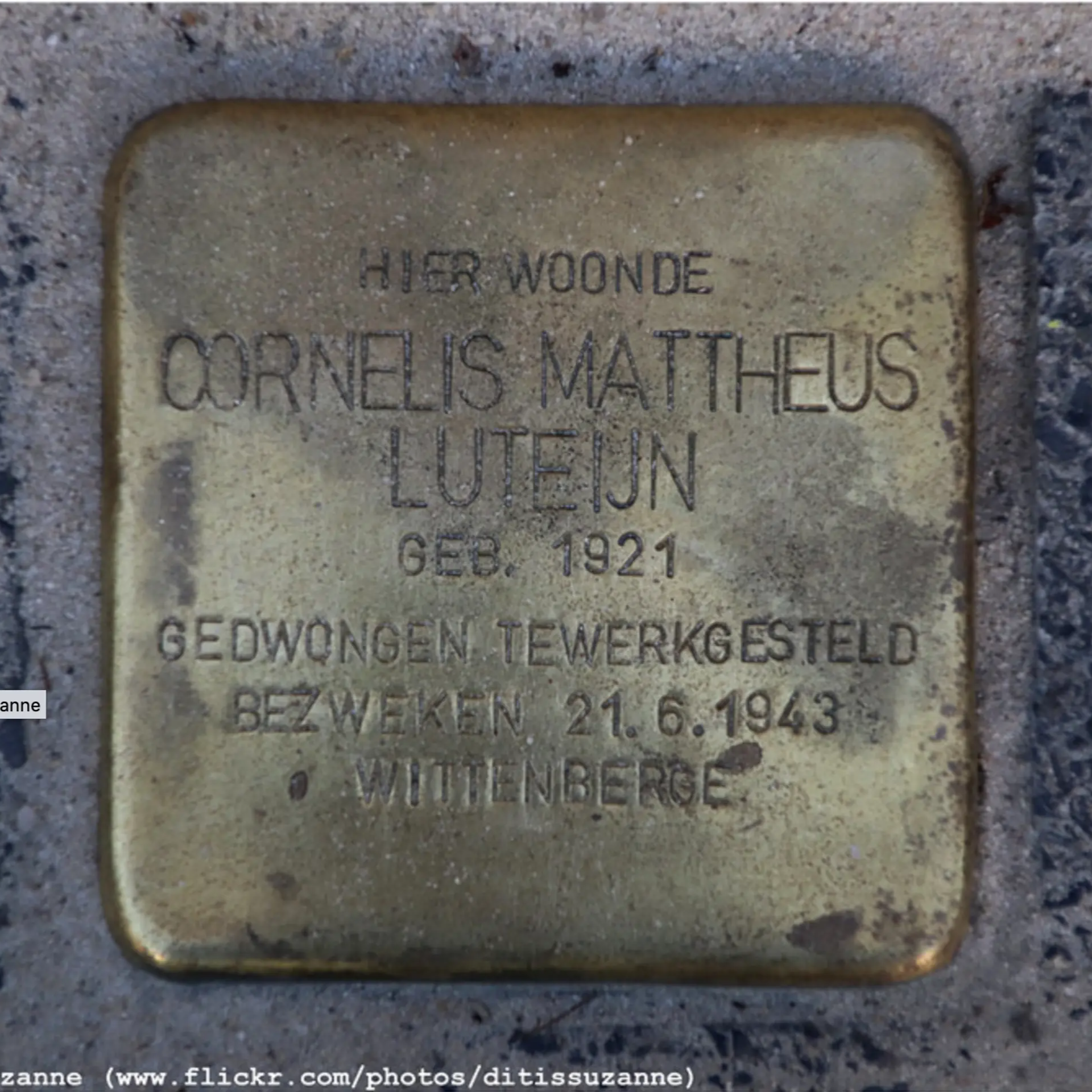 Struikelsteen voor Cornelis Mattheus Luteijn