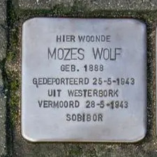 Struikelsteen voor Mozes Wolf