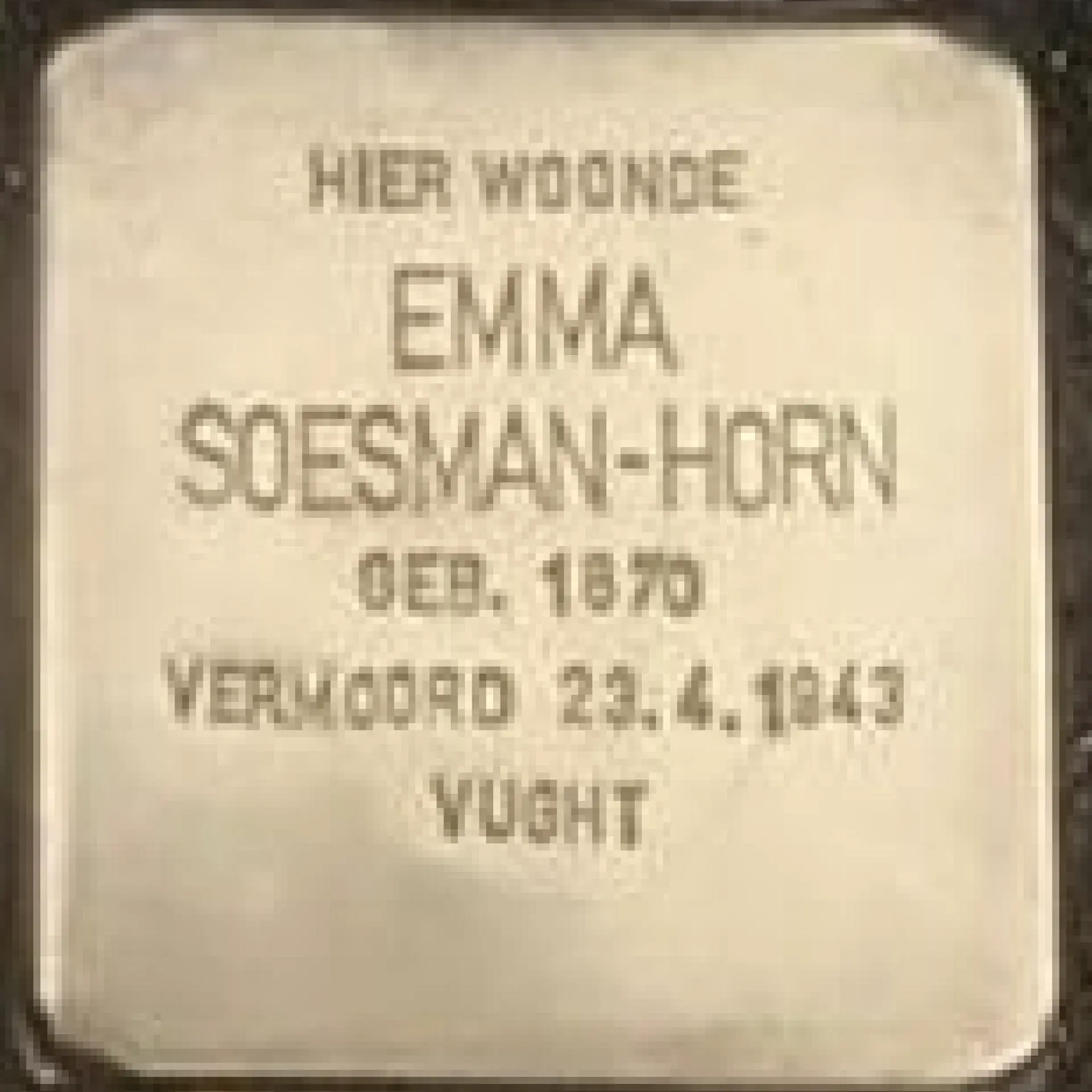Struikelsteen voor Emma Soesman-Horn