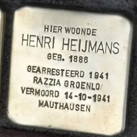 Struikelsteen voor Henri Heijmans