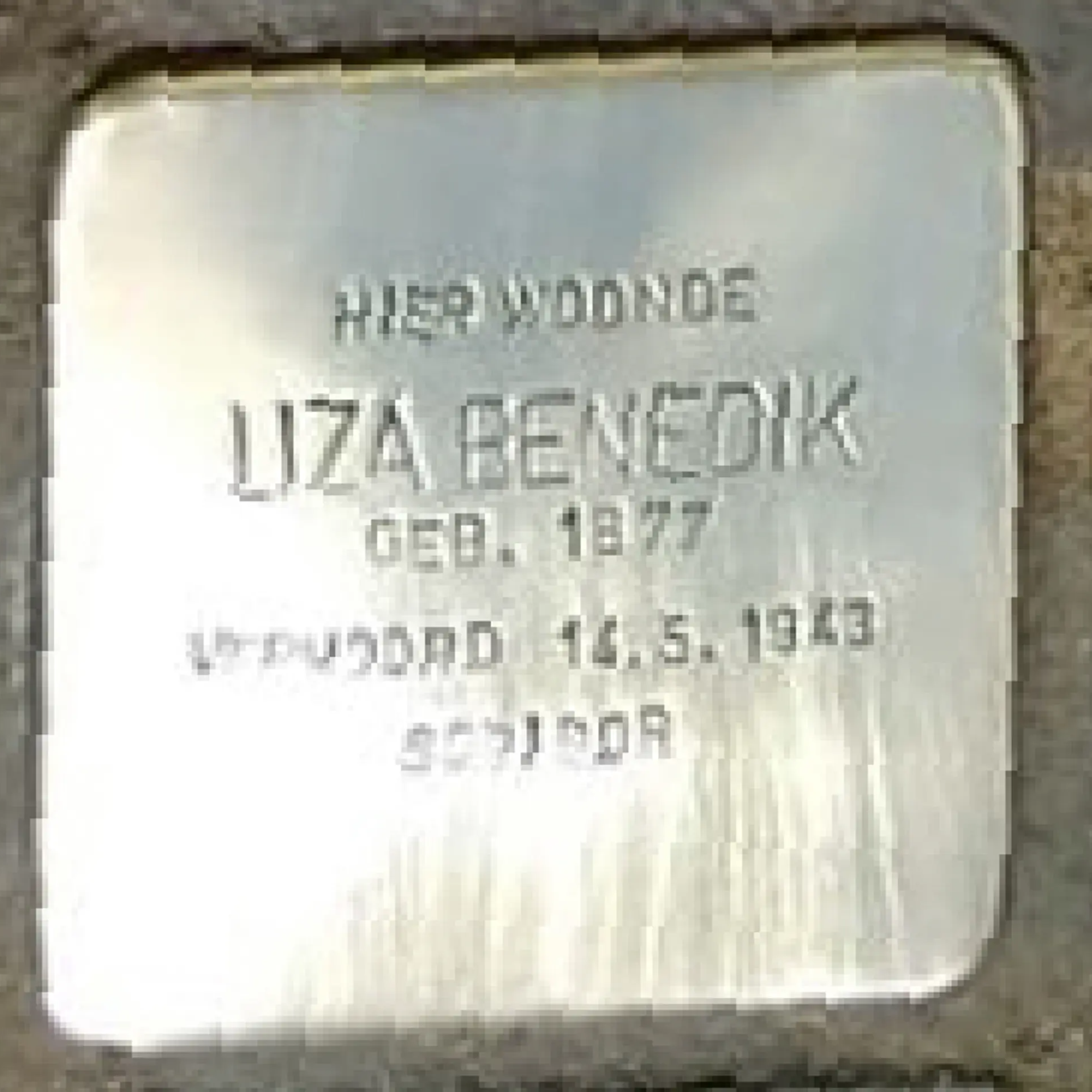 Struikelsteen voor Liza Benedik
