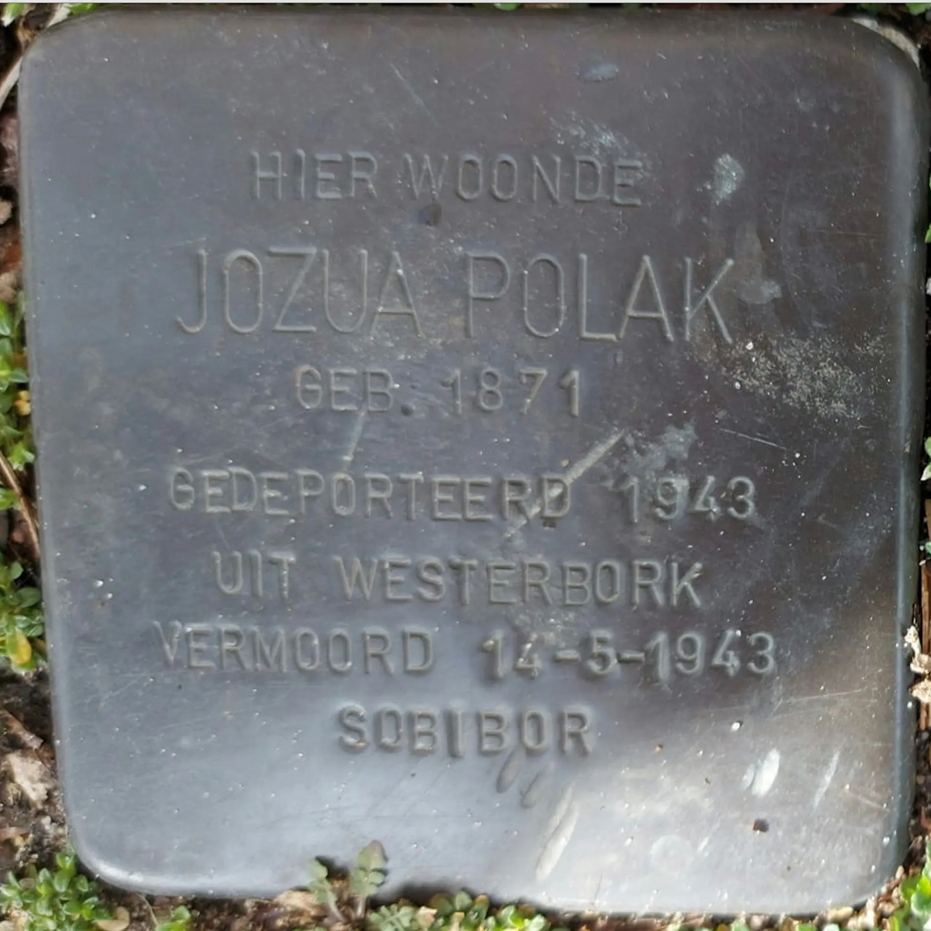 Struikelsteen voor Jozua Polak