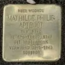 Struikelsteen voor Mathilda Philip-Aptroot