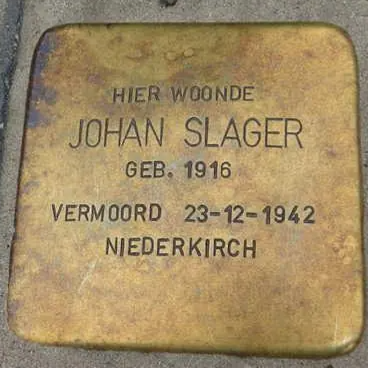 Struikelsteen voor Johan Slager