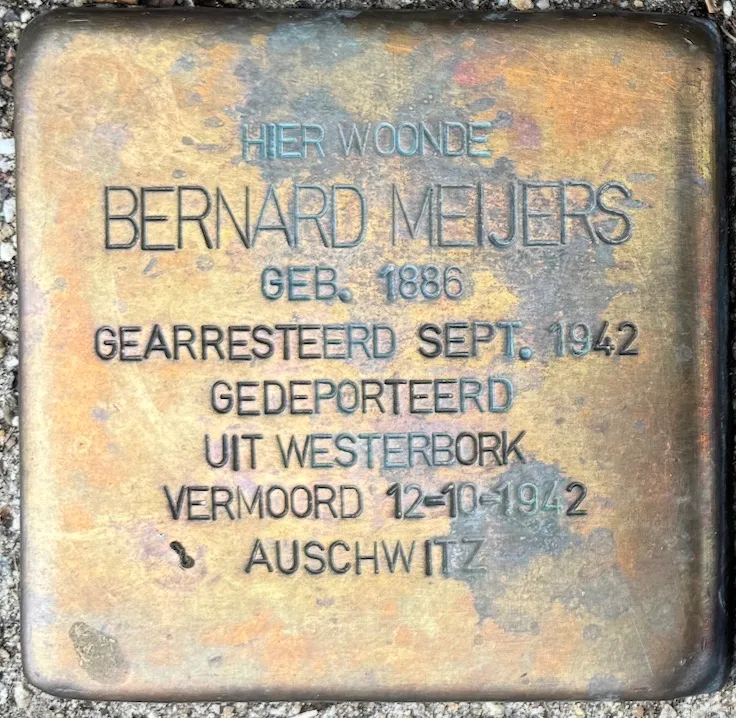 Struikelsteen voor Bernard Meijers