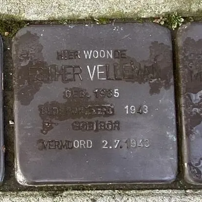 Struikelsteen voor Esther Velleman
