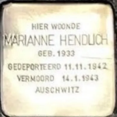 Struikelsteen voor Marianne Hendlich