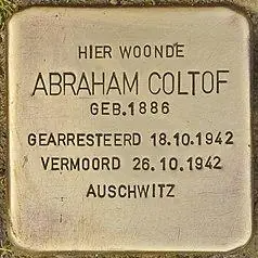Struikelsteen voor Abraham Coltof