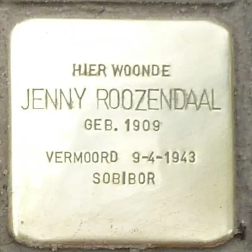 Struikelsteen voor Jenny Roozendaal
