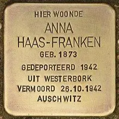 Struikelsteen voor Anna Haas-Franken