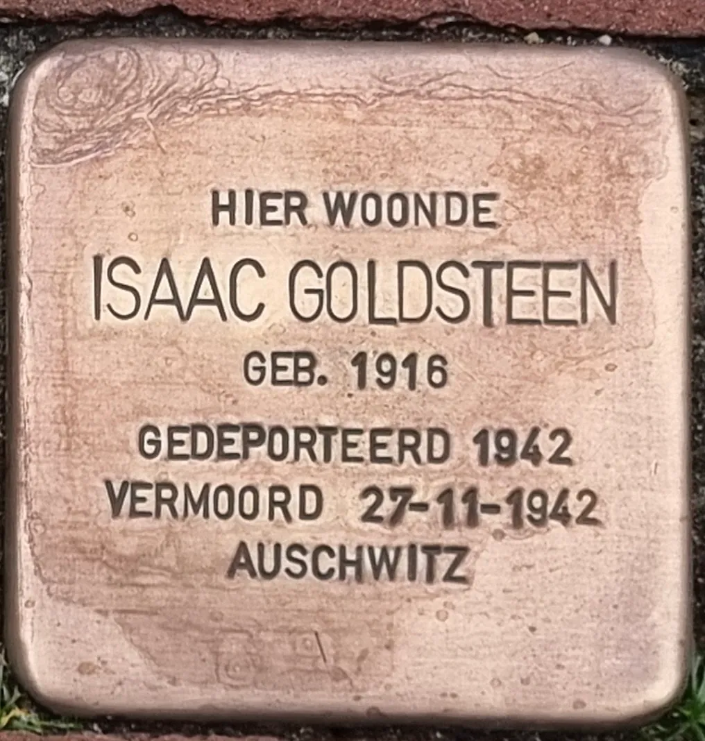 Struikelsteen voor Isaac Goldsteen