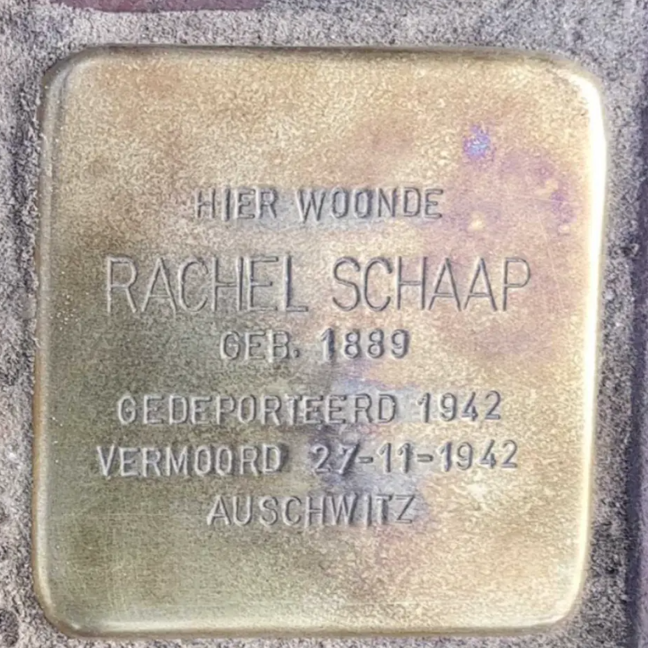 Struikelsteen voor Rachel Schaap