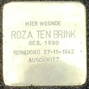 Struikelsteen voor Roza ten Brink